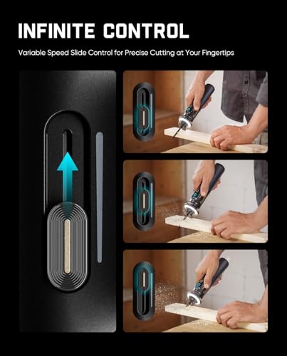 Fanttik R11 Pro Brushless Cordless Mini Reciprocating Saw, 0–2200 SPM Variable Speed, Type-C Fast Charging, Tool-Free Blade Change, 5-Blade Kit for Wood, Metal & PVC