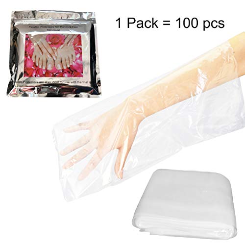 AMT 100 Counts Paraffin Wax Bags for Hands and Feet, Plastic Paraffin
