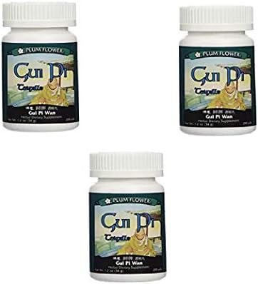 PLUM FLOWER CHINESE TEA GUI Pi Wan, 200 Count (3 Pack)