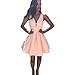 GONKOMA Fashion Women Summer Deep V Neck Sleeveless Cocktail Party Dress