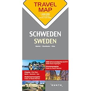 Reisekarte Schweden 1:800.000: Travel Map Sweden