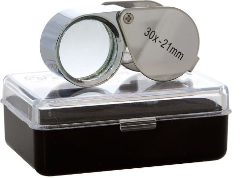 Insten 2 pack Pocket Size Magnifier Jewel Loupe with 30X Magnification For Fine Art Inspection, Sapphire, Stone, Diamond, Gems, Ruby, Emerald, Pearl, Jade, Crystal, China