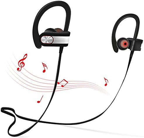Bluetooth Sports Headphones, Ultra Battery Life Wireless V4.1 Sports Earphone Stereo In-ear Earbuds Built in Mic Noise Cancelling Headsets(Silver)