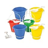 Neliblu Beach Sand Pails with Shovels Pool Party Toys 5.5