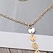 Jovono Necklace Choker with Alloy Sequin Gold Clavicle Necklace For Women and girls