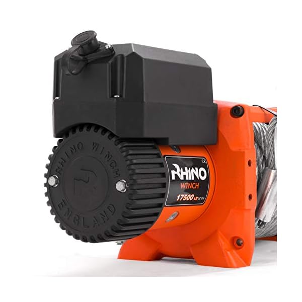 Rhino 12V Elektrische Seilwinde Stahl mit Fernbedienung und Mobilteil, 17,500lb / 7940kg – Bild 6