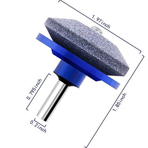 YOLIYANA Universal Lawnmower Blade Sharpener Lawn Mower Sharpener Grinder Wheel Stone Fit for Any Power Drill Hand Drill (4 Pack)