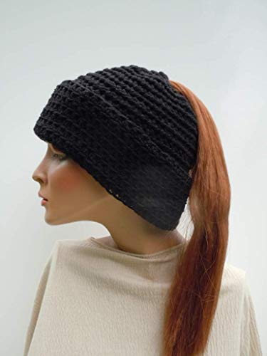 Amazon Com Sale Ponytail Hat Messy Bun Hat Black Hat Hat For