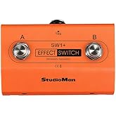 StudioMan SW1+ Dual-Footswitch Controller -Orange, Compatible with Multi Effects for Looper, Drum, Tuner, Effect Control