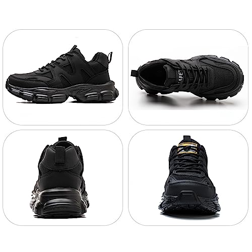 Safety Shoes for Women Lightweight Comfortable Work Shoes with Steel Toe Non-Slip Sports Safety Footwear