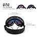 OMORC OTG Ski Goggles, Anti-Fog Snowboard Goggles with Spherical Dual Lens, 100% UV400 Protection Snow Goggles for Men Women Youth - Helmet Compatible