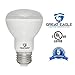 Great Eagle (4-pack) LED BR20 or R20 Dimmable Light Bulb. 7W (60W) UL Listed Bright White 3000K Light Bulb for Recessed, Track, and Pendant Lighting Fixtures - USA Seller