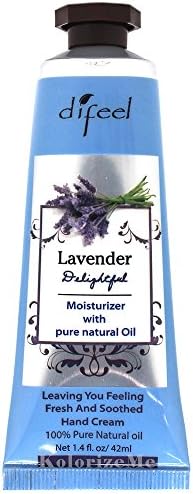 Difeel Organic Moisturizing Hand Cream 1.4 Oz / 42 Ml (Lavender-1Pack)