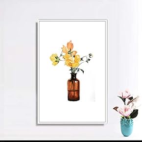 Framed Canvas Wall Art for Living Room, Bedroom Colorful Vase Canvas Prints for Home Decoration Ready to Hang - 16x24 inches
