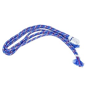 NOVICA Green Bright Blue Striped Nylon Hand Woven Mayan Rope 2 Person XL Hammock, 'Cool Lagoon' (Double) 41rVFCtdwcL