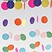 Colorful Paper Garland, Circle Dots Hanging Decorations, Rainbow Sprinkle Decorations for Birthday Party, Wedding and Classroom Party - 4pcs