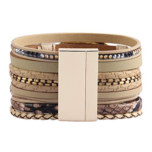 5 AZORA+Bracelet+Metallic+Bracelets+AL0020+BEIGE