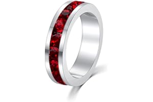 BOSVISION Birthstone Pendant Charm for Necklace - Full Eternity, Stackable, Crystal Birthstone