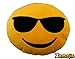 Zemojis Soft Stuffed Cushion Emoji Throw Pillow (Smiling Face w Sunglasses)