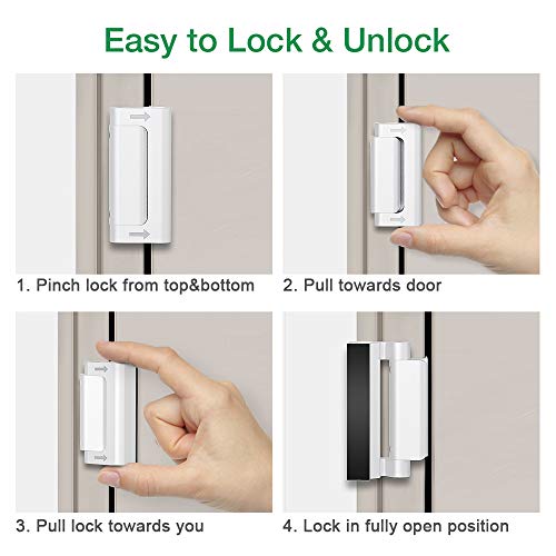 Home Security Door Lock, Upgrade Easy Open Childproof Door