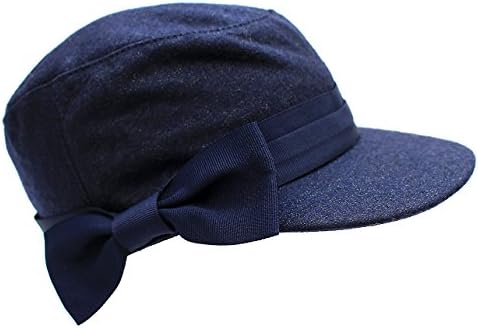 August Accessories Women's Navy Blue Tux Lux Military Cap Hat