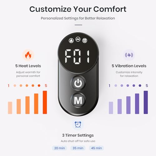 Swancode Triple Method Shoulder Massager with Heat, Vibration and Brace Support, 5000mAh Cordless Shoulder Heating Pad with Magnetic Controller, Shoulder Wrap for Muscle Relief