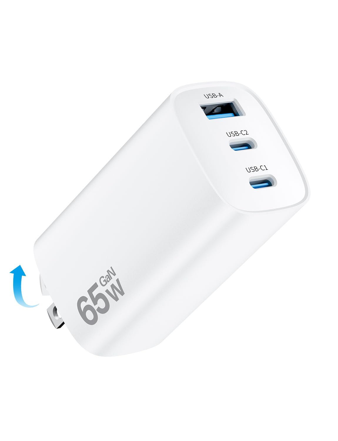 充電器 type-c 65W【2026業界初・超軽量・超低温】三台同時充電 usb コンセント タイプc 充電器 折り畳み式 iphone 3ポート 急速充電器 PSE認証済 出張・旅行に最適 GaNII PD3.0 QC3.0/PPS/SCP規格 MacBook/iPhone 17/iPad