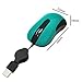 yafox 5079 Mini Retractable Cable Wired USB Optical Mouse for for Laptop(Light Blue)