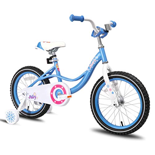 JOYSTAR 16 Inch Kids Bike with Training Wheels for 4 5 6 Years Old Girls, Toddler Cycle for Early Rider, Child Pedal Bike, Blue