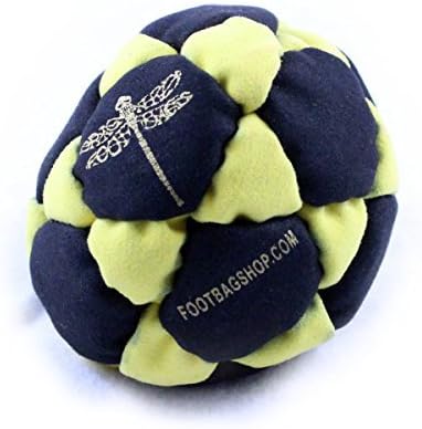 Dragonfly Footbags Yellow and Black Illusion 32 Panel (Hacky Sack)