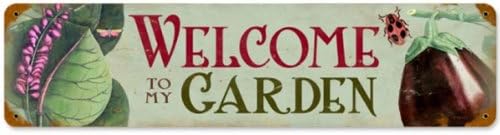 Welcome to my Garden Home and Garden Vintage Metal Sign - Victory Vintage Signs