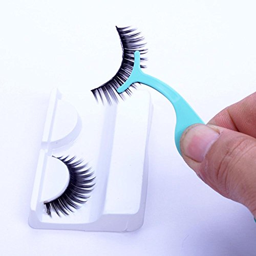 OVERMAL Hot False Eyelashes Extension Applicator Remover Clip Tweezer Nipper Beauty Tool (Sky Blue)