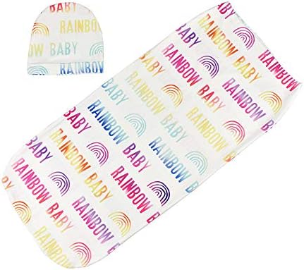 Oldeagle 2PCs Newborn Baby Kids Cocoon Swaddle Blanket Sleeping Swaddle Muslin Wrap Hat Set