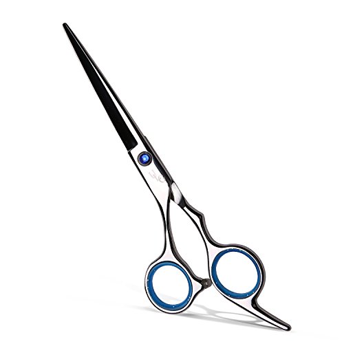 Hair Cutting Scissors Shears Professional Barber ULG Hairdressing Scissor Salon Razor Edge Hair Cutting Shear Japanese Stainless Steel Fine with Detachable Finger Ring 6.5 inch