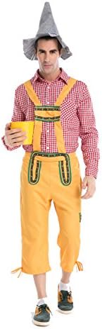 Dawafa Men's Bavarian Trachten Lederhosen Leather Shorts