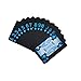 BUYDEAL Playing Cards Regular Index Plastic Playing Cards,Waterproof PVC Table Card,2-Deck (Black)