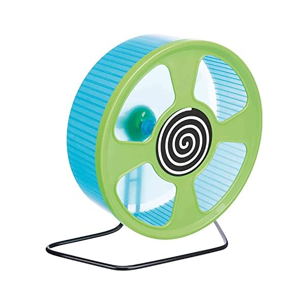 Trixie Exercise Wheel, Plastic, ø 20 cm , Assorted (Pink or Green & Blue)