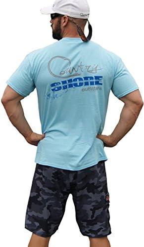 Country Shore Signature Series Lt Blue Short Sleeve Tee - Large