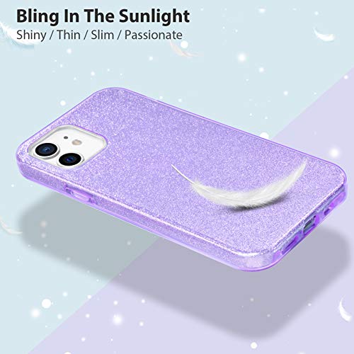 Mateprox Iphone 12 Mini Case Bling Sparkle Cute Girls Women Protective Cases For Iphone 12 Mini 5 4 Purple Pricepulse