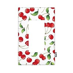 Pznen Cherry Single Rocker Outlet Wall Plate