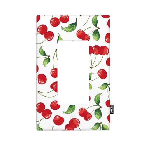 Pznen Cherry Single Rocker Outlet Wall Plate