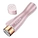 Facial Hair Remover for Women, Fullife Waterproof Hair Removal Women's Painless Peach Fuzz Trimmer Shaver with Built-in LED Light for Chin Hair Upper Lip Moustach (Rose Gold)