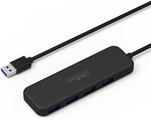 QuantumZERO USB3.0 4-Port Hub (Side load, Black)