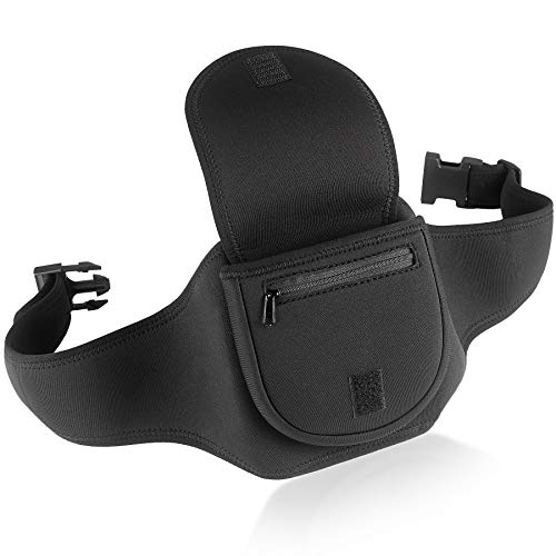 Deluxe Portable CD Player Holder Case with Belt Black for Exercise