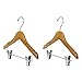 Richards Homewares - Kids 10 Hangers Suit Hangers with Clips, Chrome Hooks
