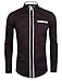TAM WARE Mens Premium Casual Inner Contrast Dress Shirt TWNMS310-1-CMS03-BROWN-US XXL