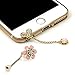 Mavis's Diary® 2 Pcs Cute Bling Dust Plugs Accessories/Cell Charms/Ear Jack for iPhone 6 Series,Samsung Galaxy S6 Series,Note 5,HTC M9,LG G4 and Other 3.5mm Earphone Jack Downward (Combination 2)