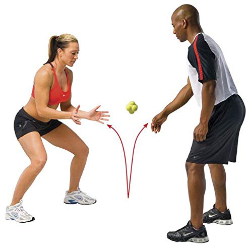 Springen Reaction Ball, Field Training Ball and Agility Trainer for Baseball Sports by Hexagonal Ball 2Pack (Orange + Yellow)