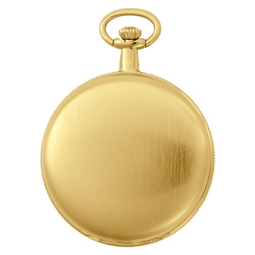 Charles-Hubert, Paris Gold-Plated Satin Finish Mechanical Pocket Watch