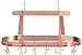 Oval Hanging Pot Rack with Grid & 16 Hooks